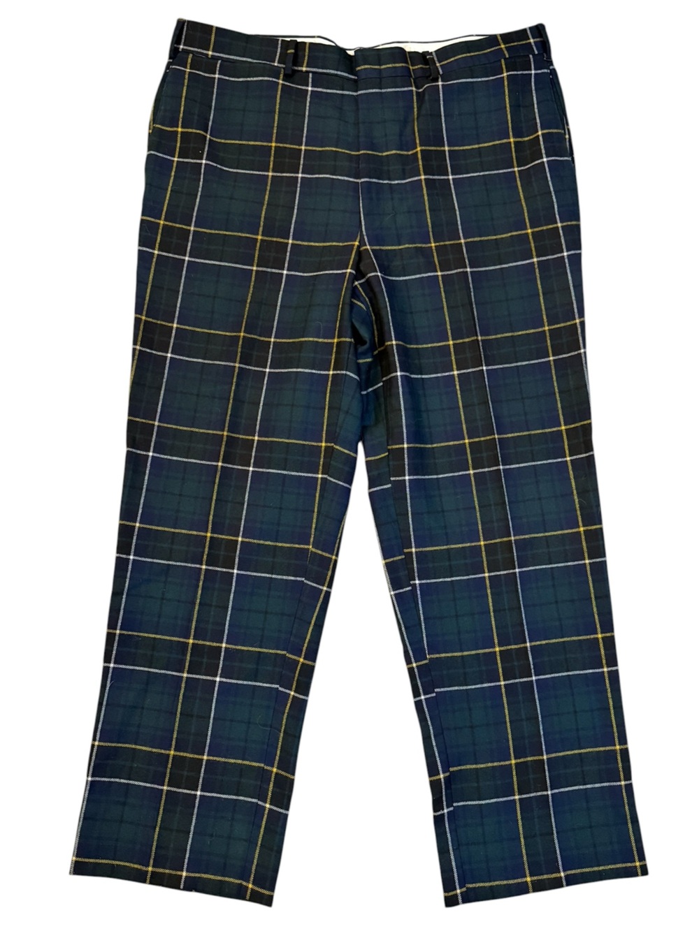 J. Press Vintage Tartan Plaid Pure New Wool Trousers Trew Pants 40 38x29 Canada